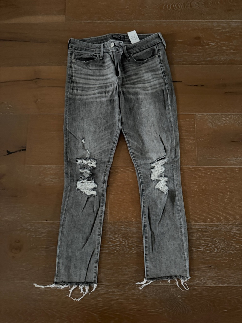 AbrecromGray Distressed High-Rise Women's Jeans